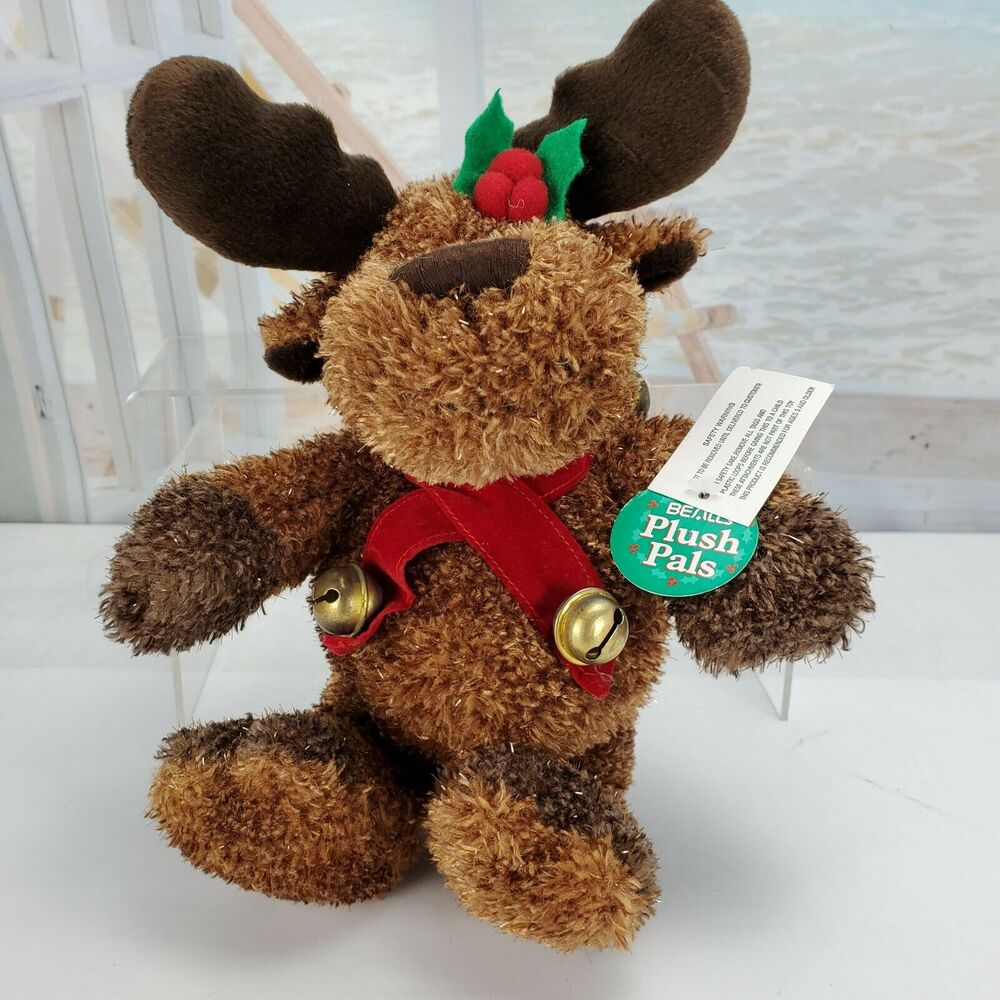 Bealls Jingles Reindeer 11" Plush Bells Christmas 2003 Plush Pals Moose